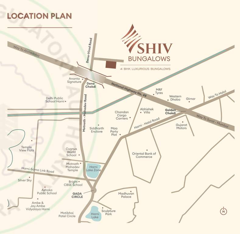  shiv bungalows Location Plan