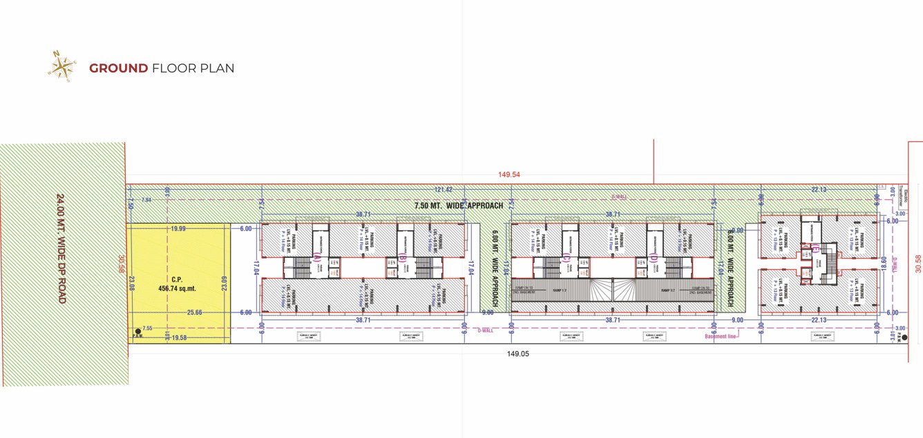 skyline Skyline Block A Cluster Plan from ground to 1st Floor