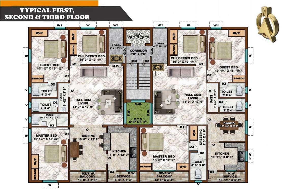  victoria haven Victoria Haven Cluster Plan from 1st to 3rd Floor