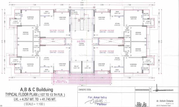 Block A Cluster Plan from 1st to 13th Floor bansari-hills Block A Cluster Plan from 1st to 13th Floor