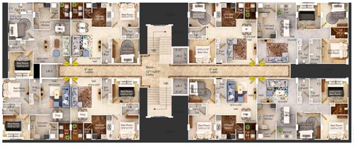 Block B Cluster Plan from 1st to 10th Floor shanti-marvella Block B Cluster Plan from 1st to 10th Floor