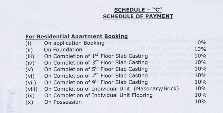 achyut-skyway Construction Linked Payment (CLP) Payment Plan