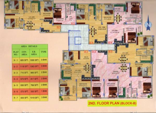  hanuman-apartment- Block B Cluster Plan for 2nd Floor