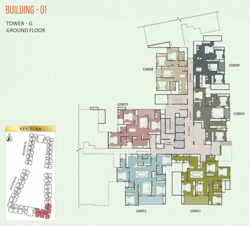brigade eternia Tower G Cluster Plan for ground Floor