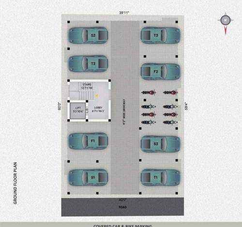  sriram-flats Sriram Flats Cluster Plan for ground Floor