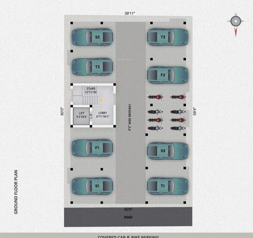  sriram flats Sriram Flats Cluster Plan for ground Floor