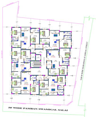  vigneshwara-apartments Vigneshwara Apartments Cluster Plan from 1st to 5th Floor