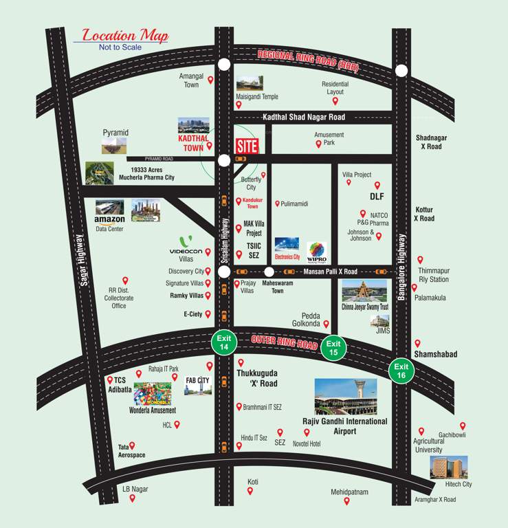  kadthal smartcity Location Plan