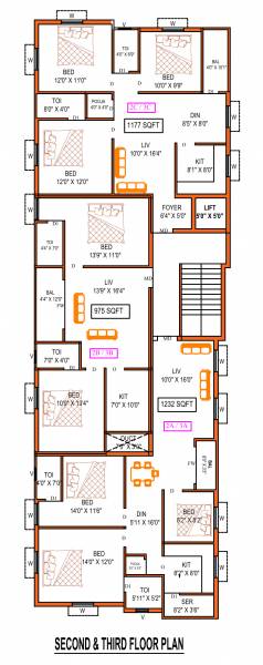  pruthvi Perfect Pruthvi Cluster Plan from 2nd to 3rd Floor