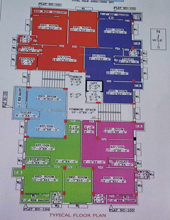  gokul residency Add/Edit/Delete Tower Detail ( Gokul residency) Cluster Plan from 1st to 2nd Floor