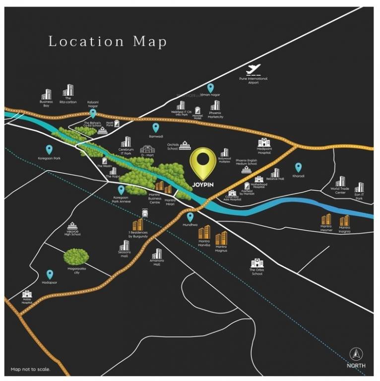  codename joypin in kharadi riverside mantra Location Plan