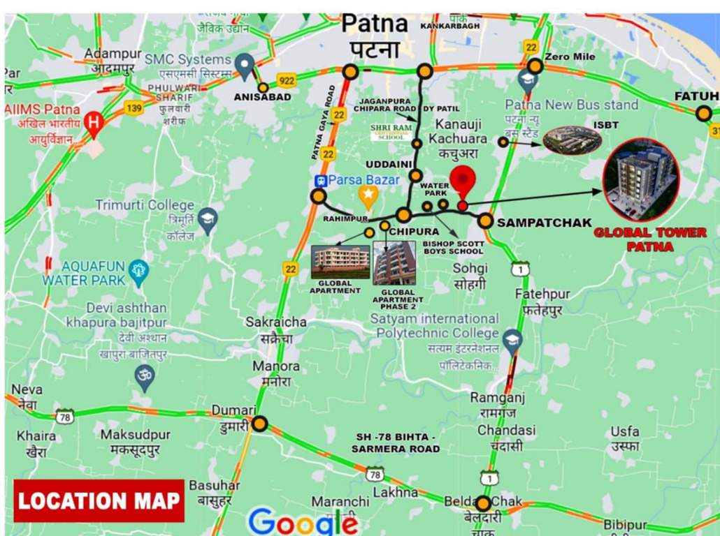  global tower Location Plan