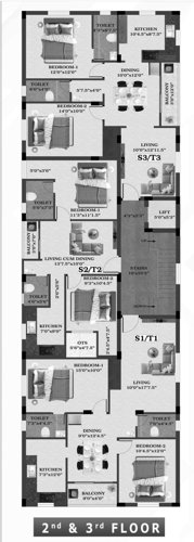  aalayam Aalayam Cluster Plan from 2nd to 3rd Floor