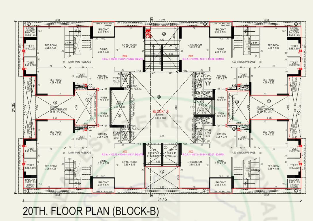  aasthaa magnolia B Cluster Plan for 20th Floor