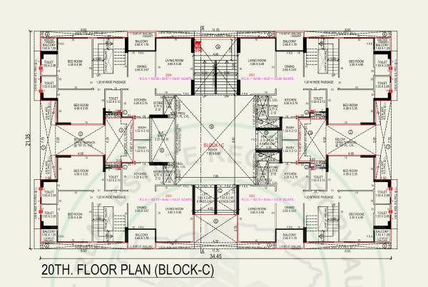  aasthaa-magnolia C Cluster Plan for 20th Floor