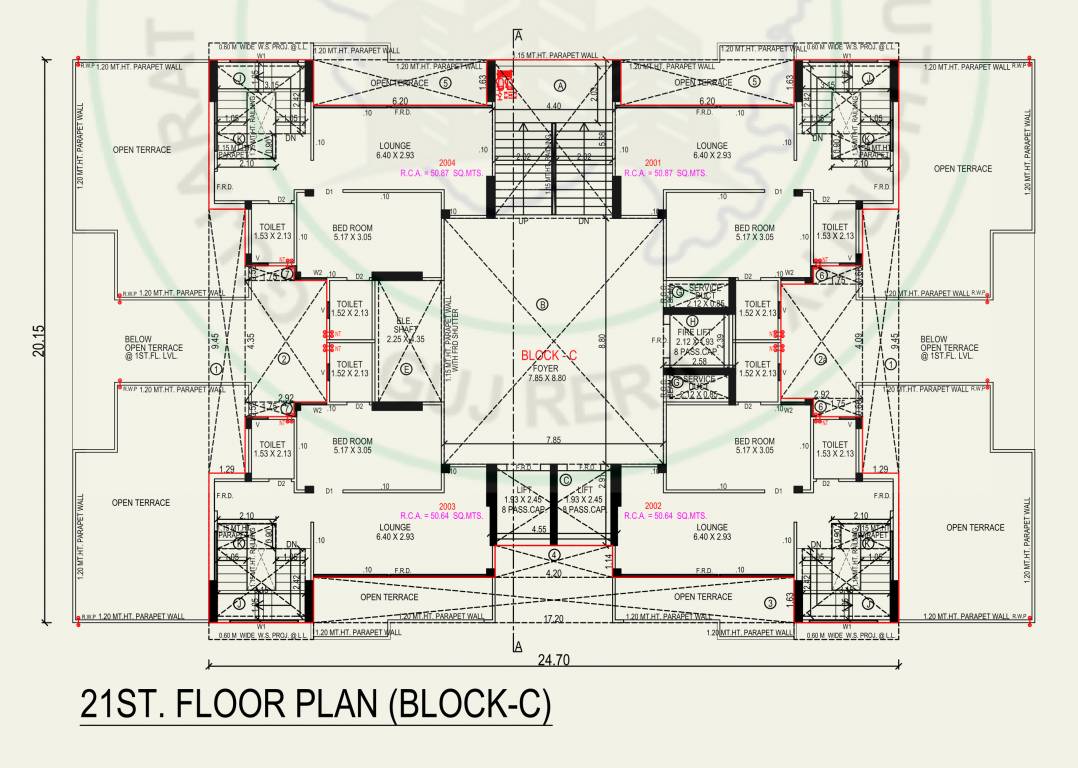 aasthaa magnolia C Cluster Plan for 21th Floor