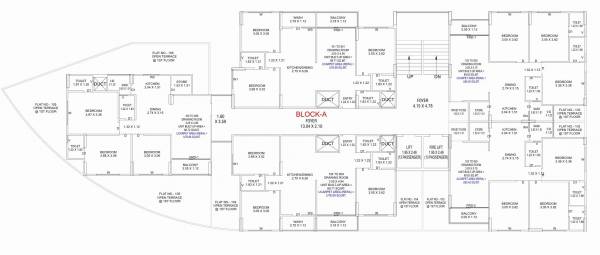  paradise Cluster Plan from 1st to 9th Floor