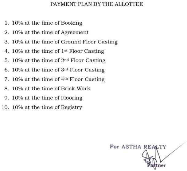 agarpara-complex Construction Linked Payment (CLP) Payment Plan