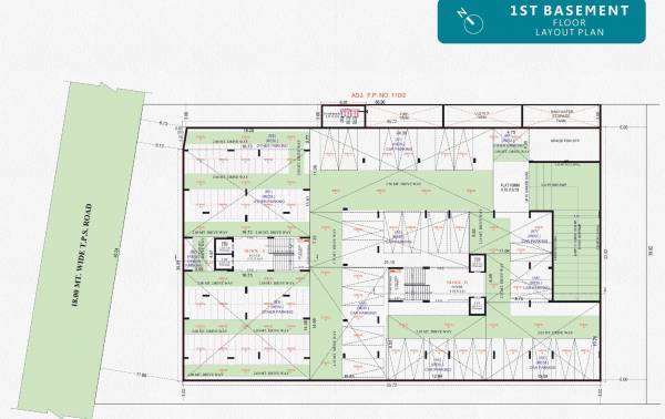  satyam-luxuria Block A, B Cluster Plan For Basement