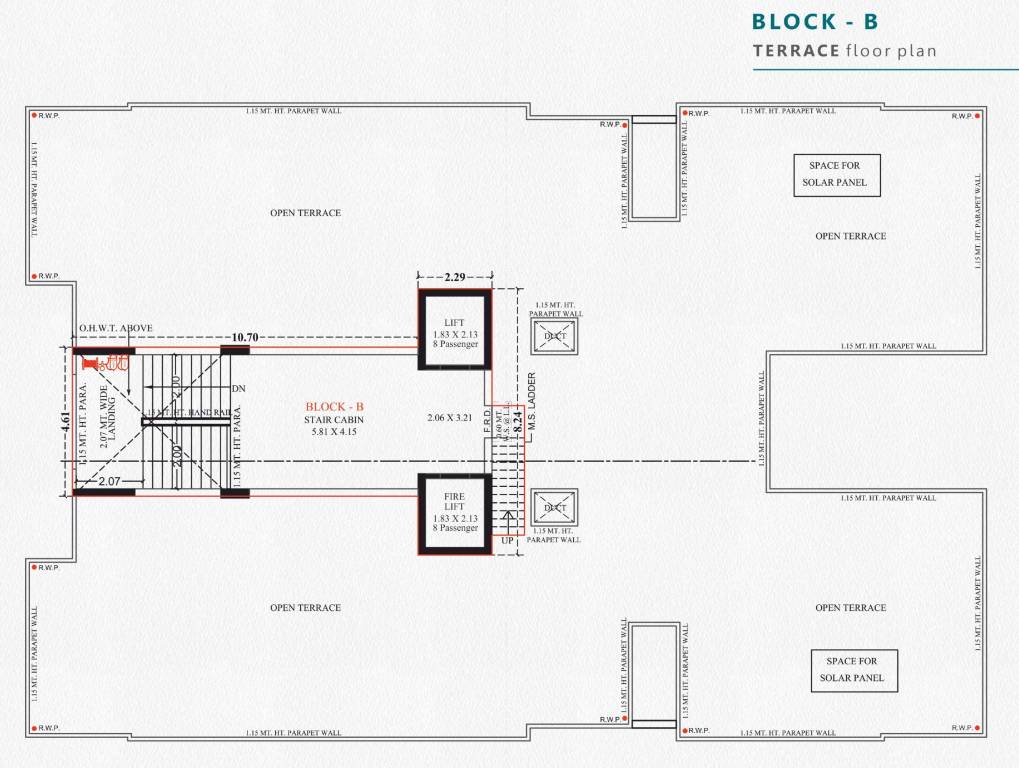  satyam luxuria Block A, B Cluster Plan For Terrace