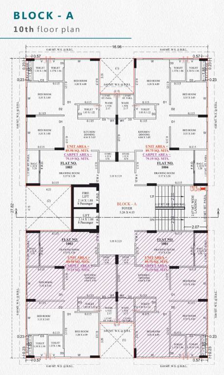  satyam luxuria Block A Cluster Plan for 10th Floor