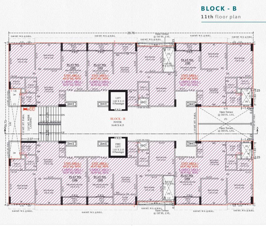  satyam luxuria Block B Cluster Plan for 11th Floor