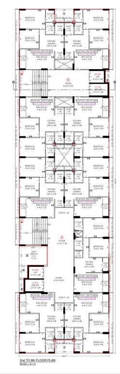 param nest G Cluster Plan from 2nd to 8th Floor