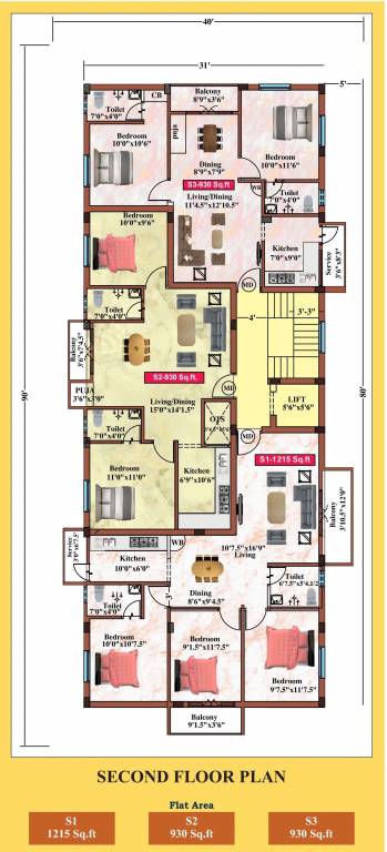  delight flat Delight Flat Cluster Plan for 2nd Floor