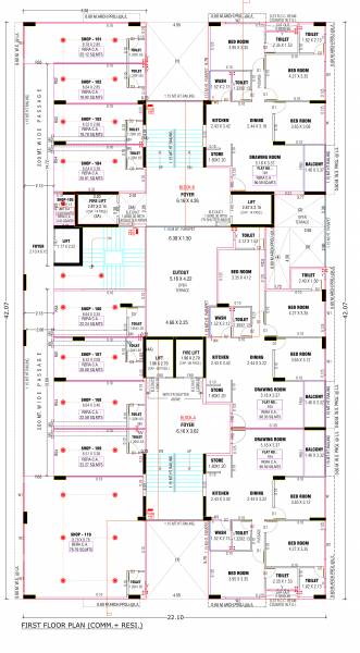  bliss Tower A B Cluster Plan for 1st Floor