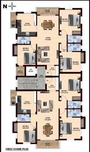  av-apartment AV Apartment Cluster Plan for 1st Floor