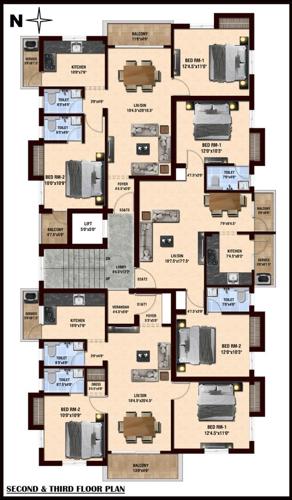  av-apartment AV Apartment Cluster Plan from 2nd to 3rd Floor