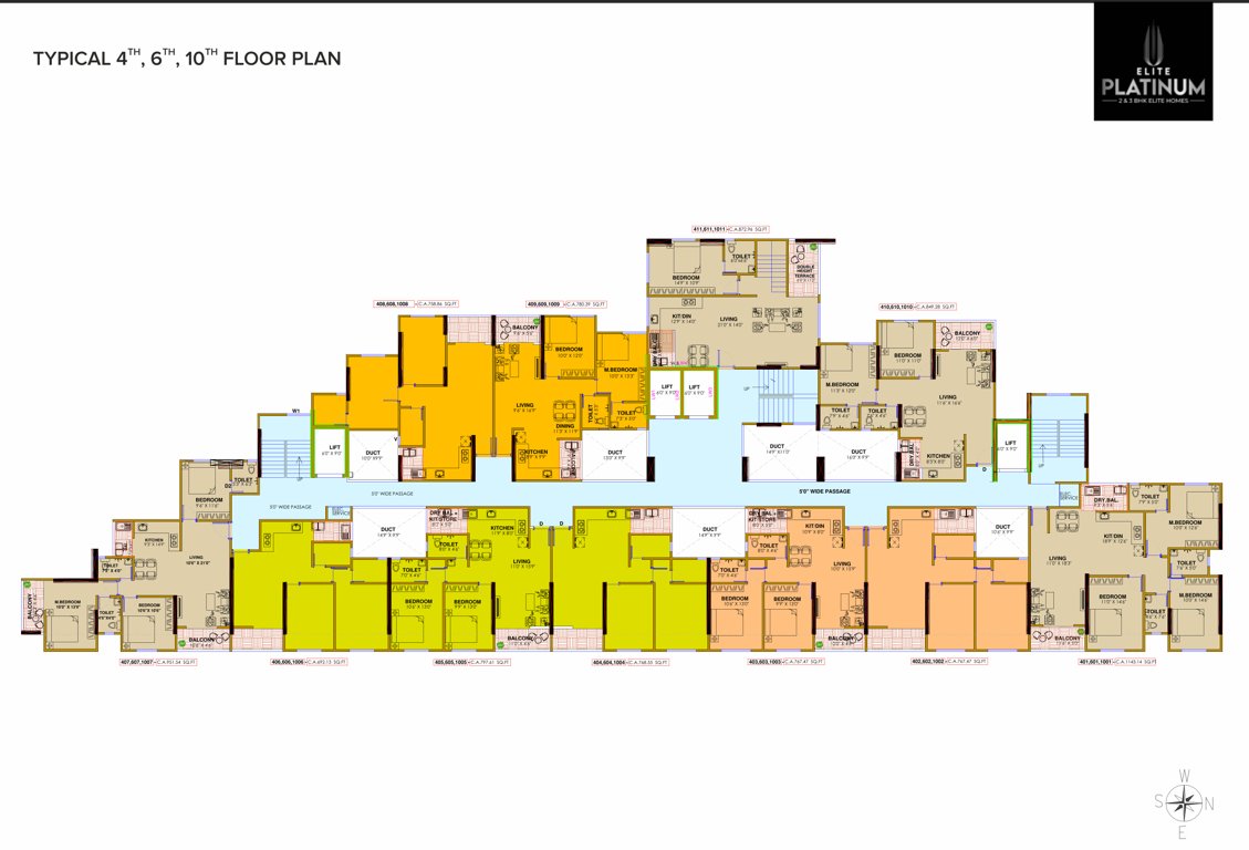  elite platinum Elite Platinum Cluster Plan from 4th to 10th Floor