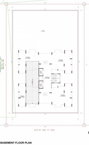  sangath-luxuria Tower A Cluster Plan for basement Floor