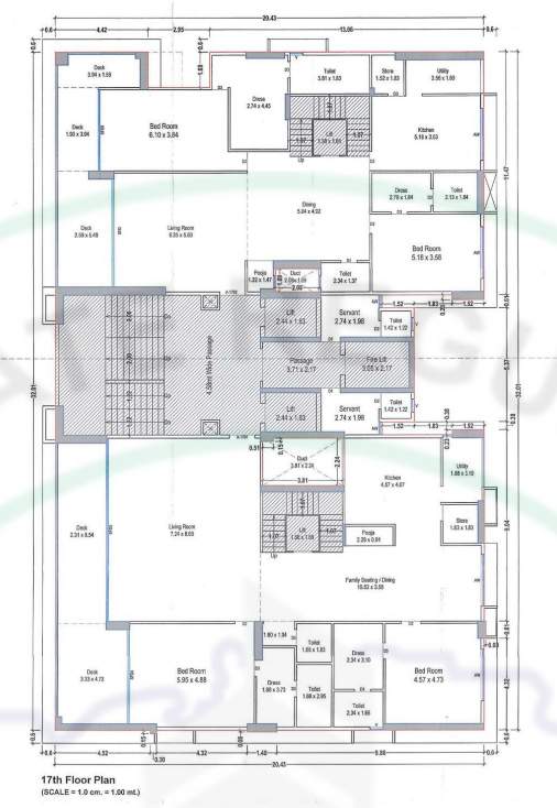  breeze Tower A Cluster Plan for 17th Floor