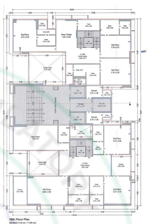  breeze Tower A Cluster Plan for 18th Floor