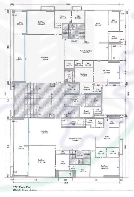  breeze Tower B Cluster Plan for 17th Floor