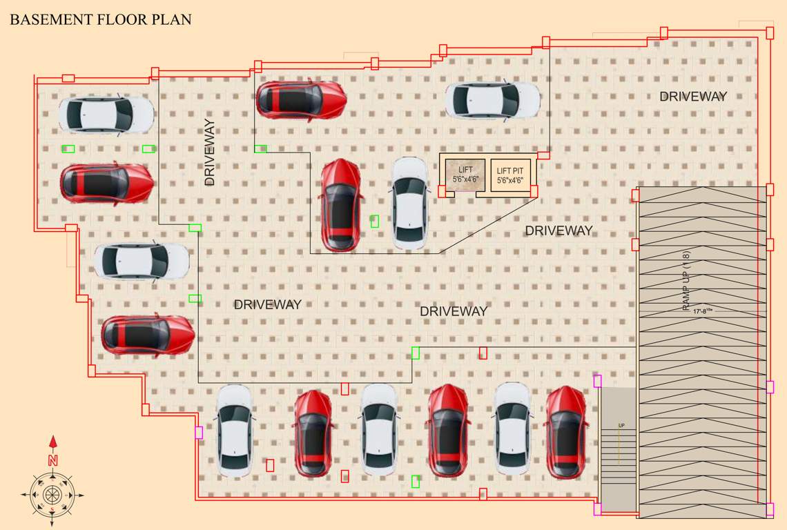  kashish maanik residency Kashish Maanik Residency Cluster Plan for basement Floor