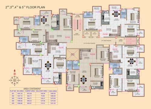  kashish-maanik-residency Kashish Maanik Residency Cluster Plan from 2nd to 5th Floor