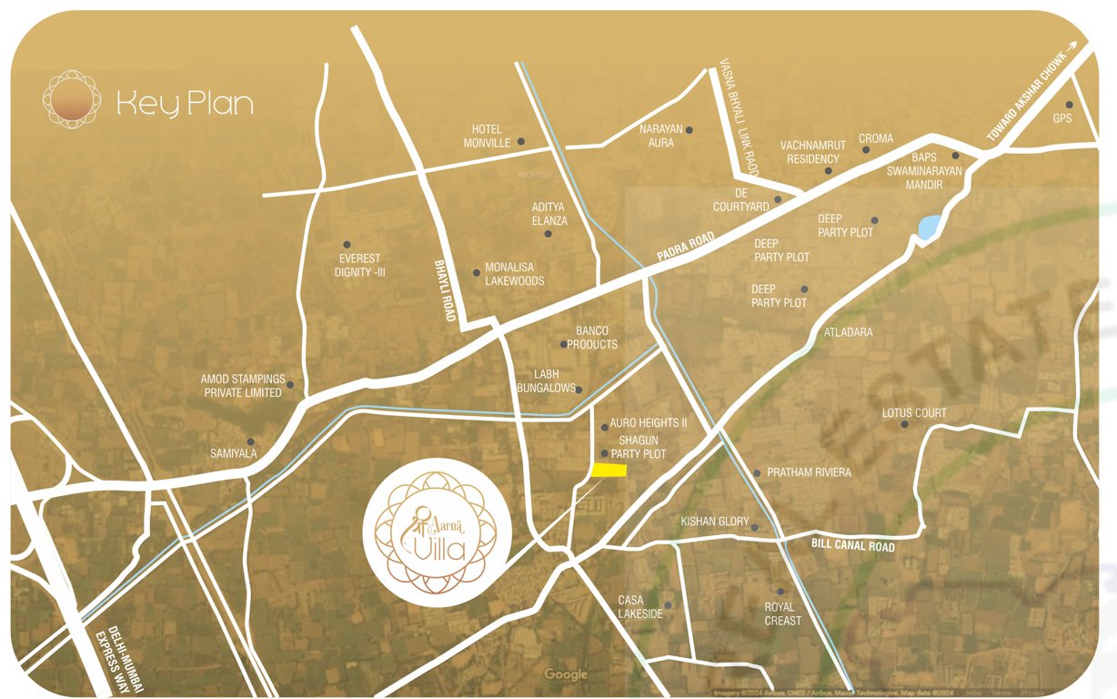  shree aarna villa Location Plan