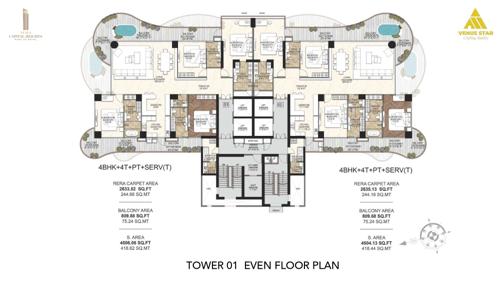  capital-heights Venus Capital Heights Tower 1 Cluster Plan for Even Floor