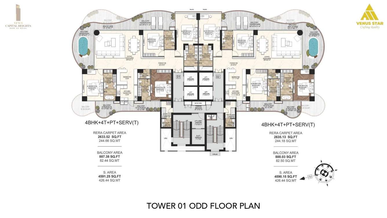  capital heights Venus Capital Heights Tower 1 Cluster Plan for Odd Floor