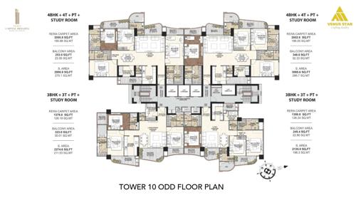  capital-heights Venus Capital Heights Tower 10 Cluster Plan for Odd Floor
