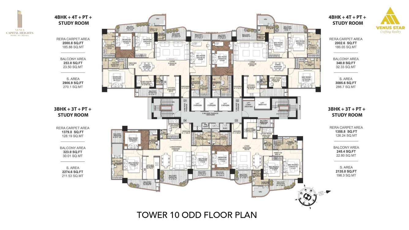  capital heights Venus Capital Heights Tower 10 Cluster Plan for Odd Floor