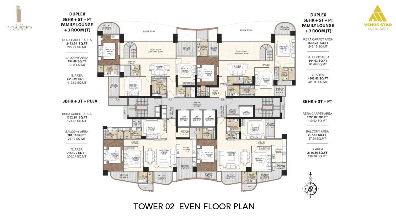  capital heights Venus Capital Heights Tower 2 Cluster Plan for Even Floor