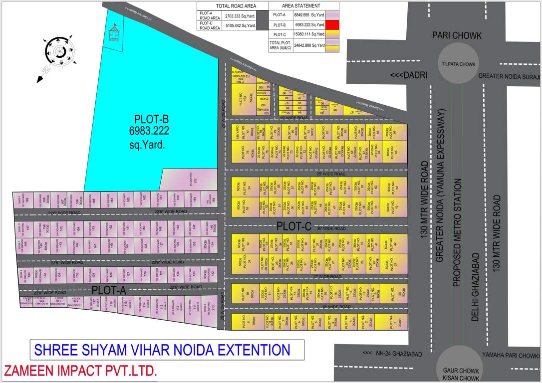 shree shyam vihar noida extention Layout Plan