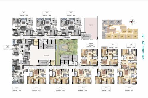  sky-living Sky Living Block 1 Cluster Plan from 10th to 13th Floor