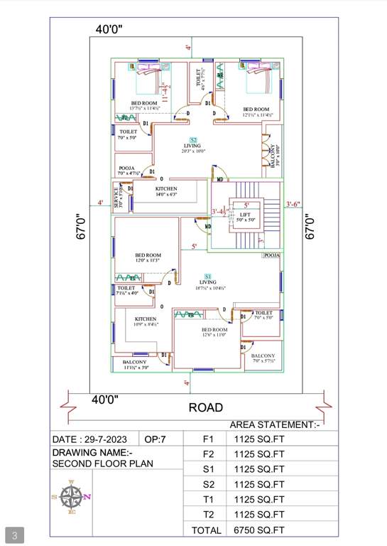  kavinee apartments Azhagarsamy's Kavinee Apartments Cluster Plan for 2nd Floor