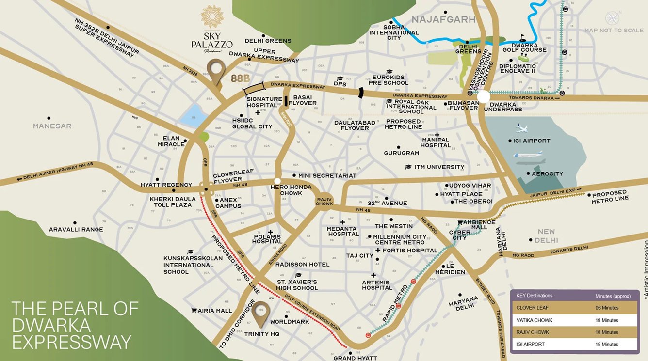  sky palazzo residences Location Plan