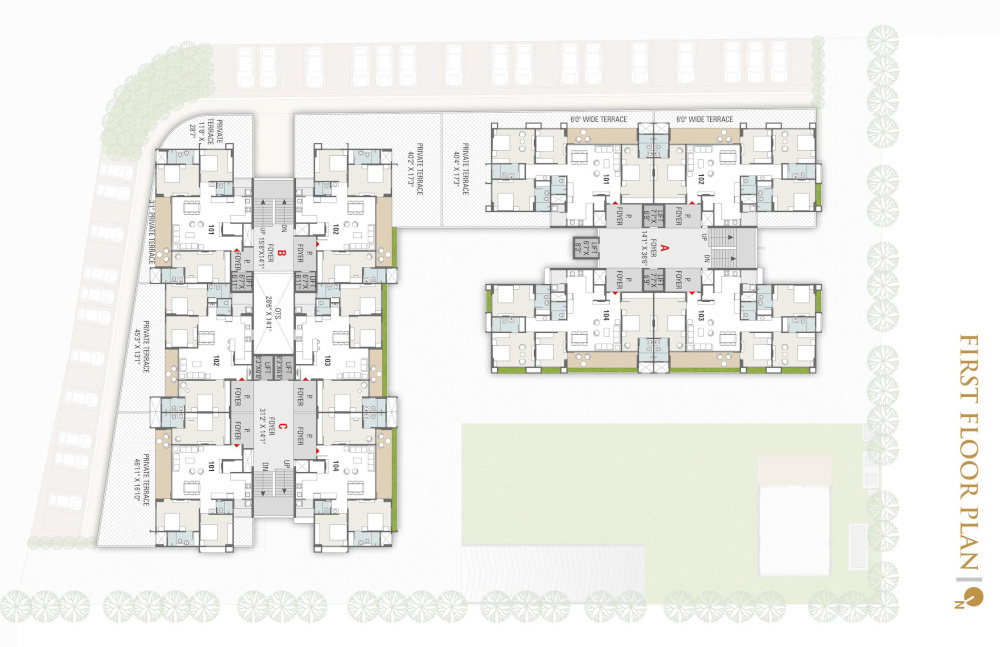  the stately and calista Tower A Cluster Plan