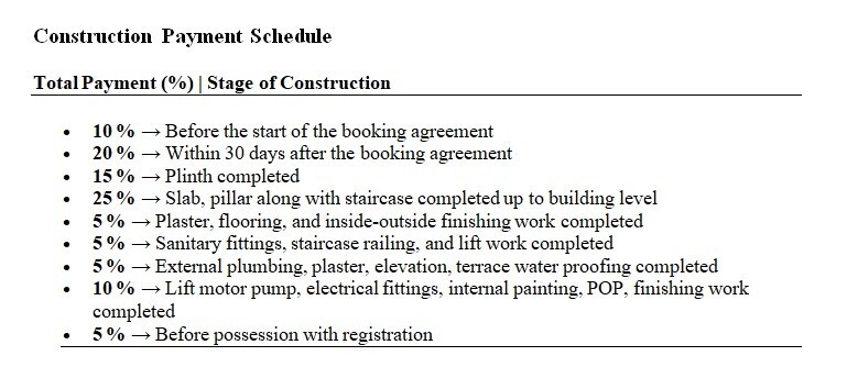 the-stately Construction Linked Payment (CLP) Payment Plan